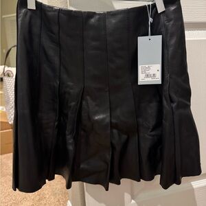 Elegant Black Leather Skirt